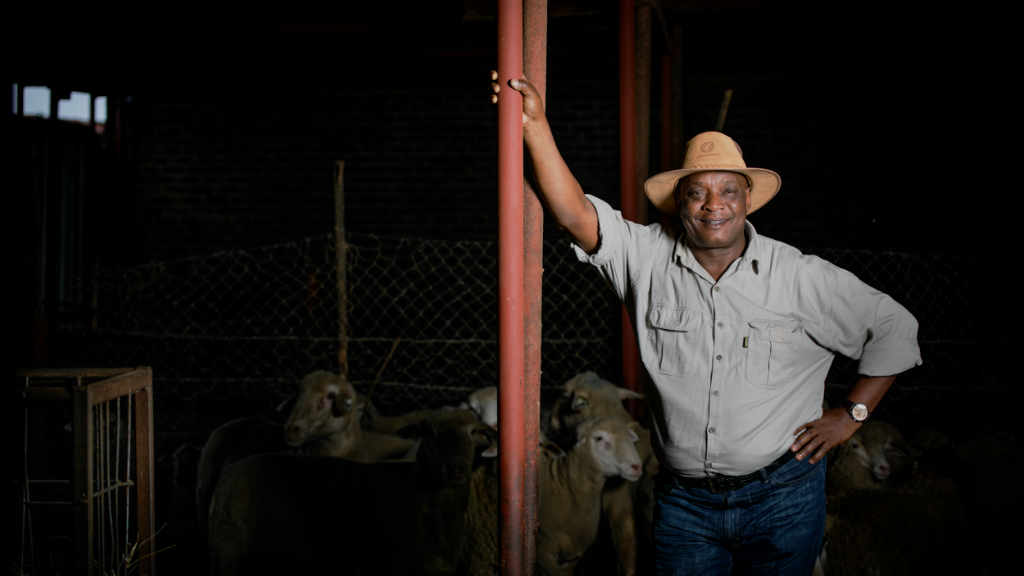 Mike proudly showing off his rams.